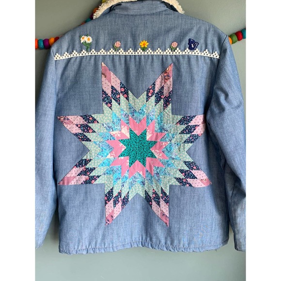 VTG 70s Levi’s Orange Tag quilted denim Sherpa jacket. - Picture 6 of 9